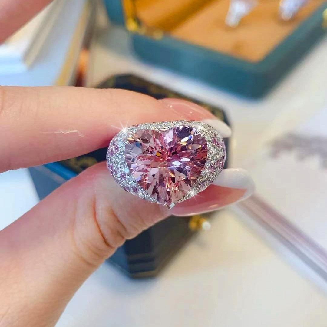 High-Quality AAA Round Cubic Zirconia CZ Rose Pink Diamond