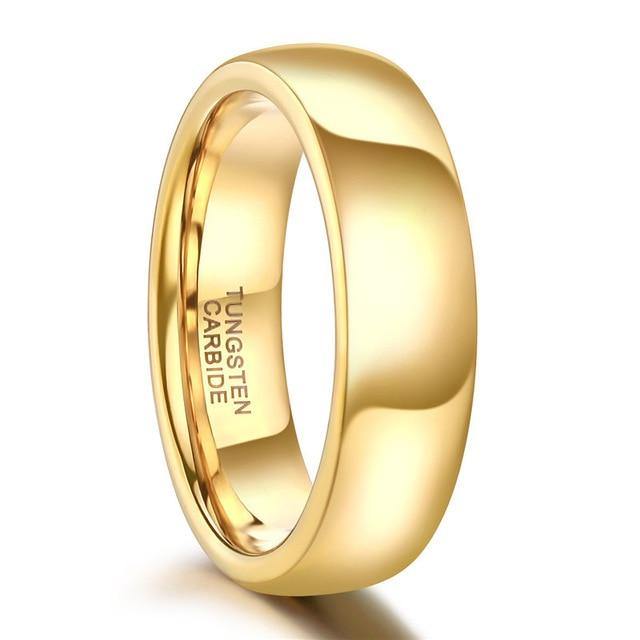 Women's 4mm Classic Gold Tungsten Ring