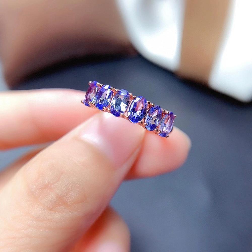 New Simple Design Sterling Silver Natural Tanzanite Ring – Rings