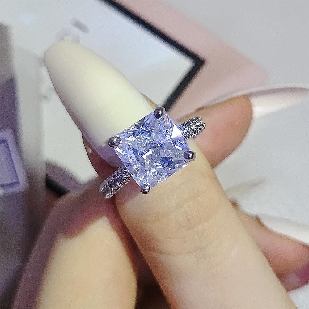 Rings Zirconia – Engagement QUALITY Princess Universe Cut Rings AAA+ Luxury RINGS Cubic Diamonds