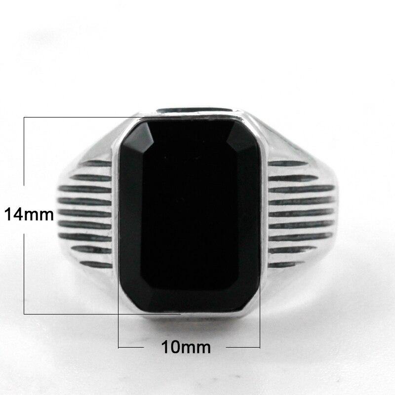 New Arrival Silver Natural Black Onyx Stone Ring – Rings Universe