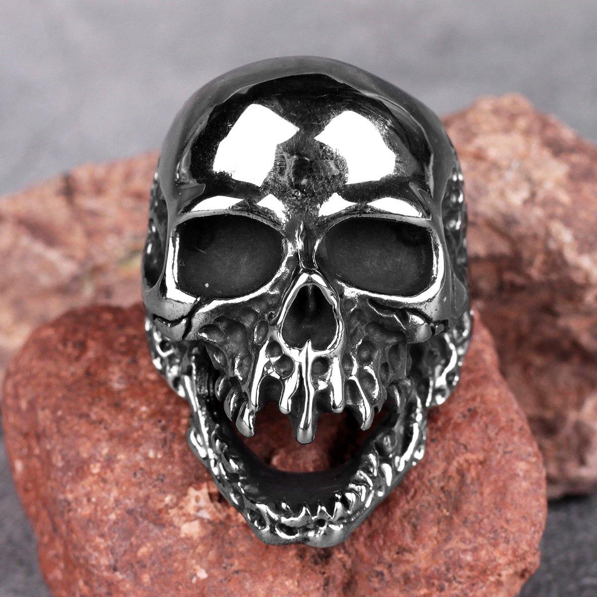 Men'S Retro 316L Stainless Steel Ring Motorcycle Party Biker Ring Gothic  Punk Style Eye Of God Ring Demon Eye Ring Cool Ring Men' Women Hip Hop