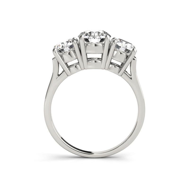 Superior Quality Sona Diamond White Gold 4 ct Round Cut Ring