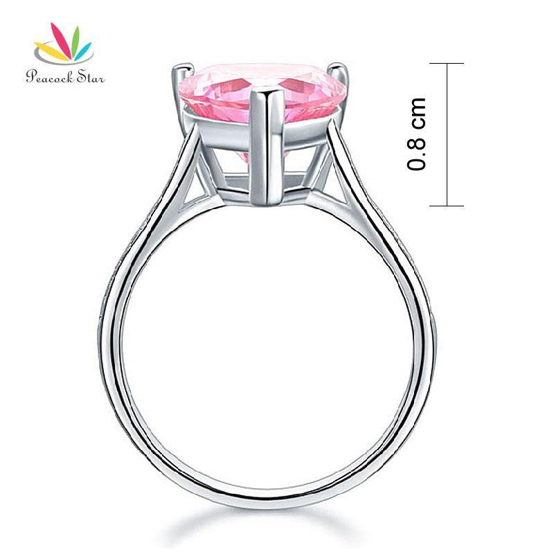 1.5 Ct Fancy Pink Created Diamond 925 Sterling Silver Wedding Ring Promise  ring