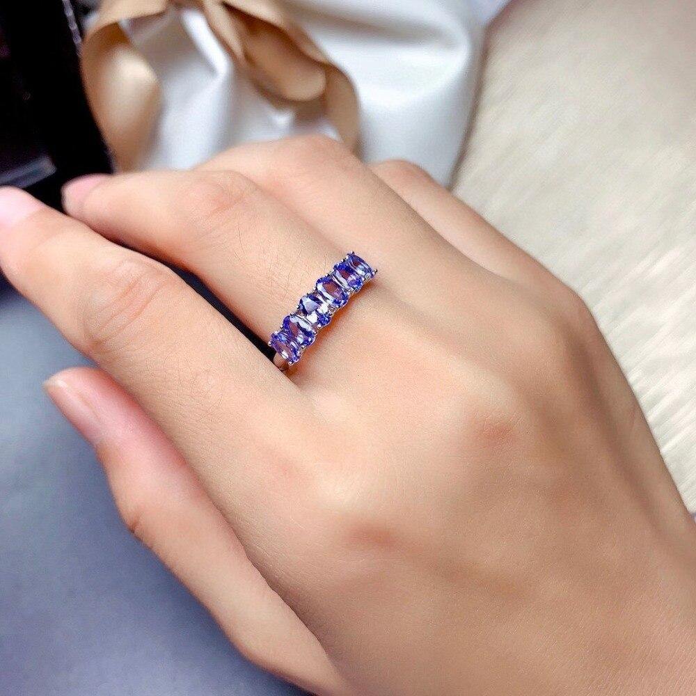 New Simple Design Sterling Silver Natural Tanzanite Ring – Rings