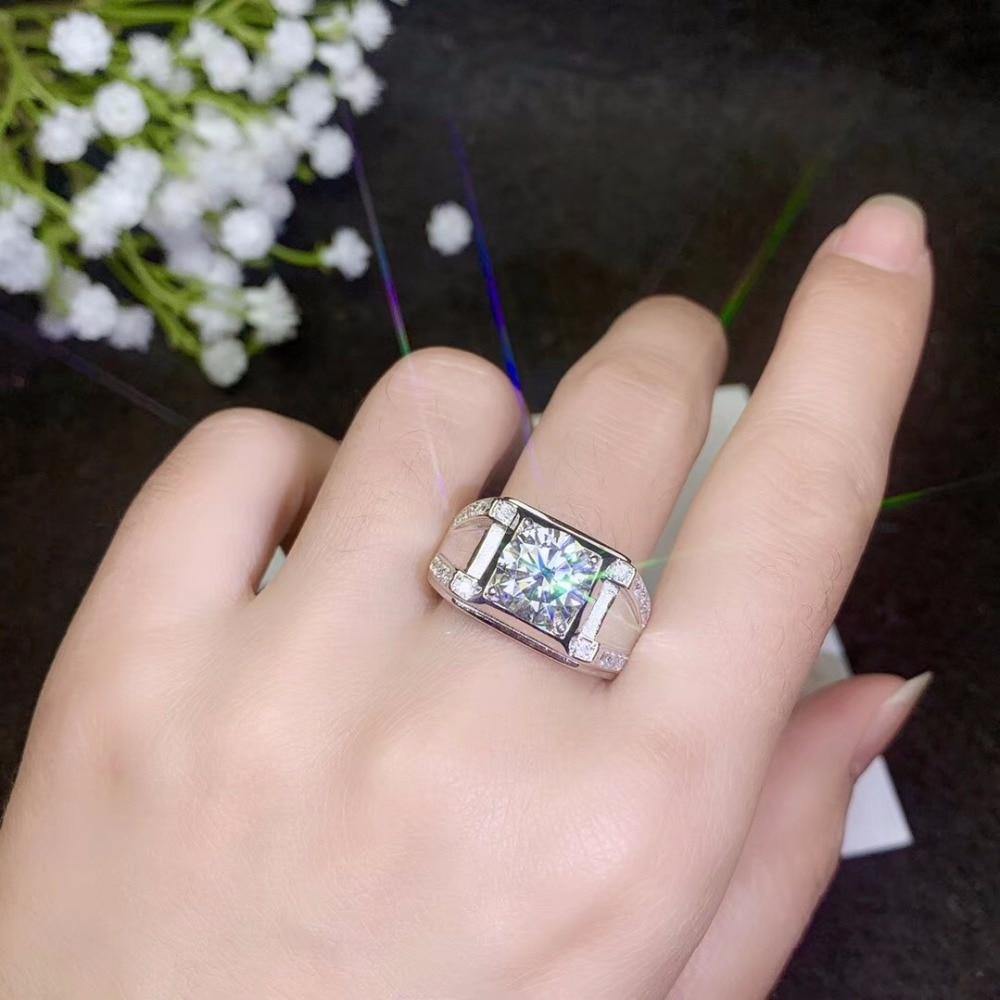 Amazon.com: Men's Luxurious Full Diamond Ring for Men Jewelry Mens Wedding Engagement  Rings 18K White Gold Cubic Zirconia 925 Sterling Silver Eternity Ring Band  W.10 (US Code 12) : Clothing, Shoes & Jewelry